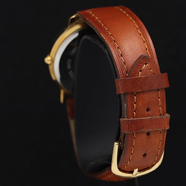 稼動 良品 AIR NEW ZEALAND QZ ダブルフェイス 白文字盤 メンズ腕時計