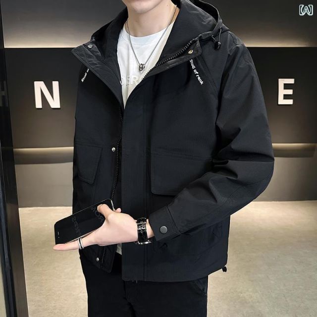 [XL]メンズ  服 シンプル ファッション オシャレ 大人 かっこいい 大きいサイズ ストリート 紳士服 ジャケット 快適 カジュアル