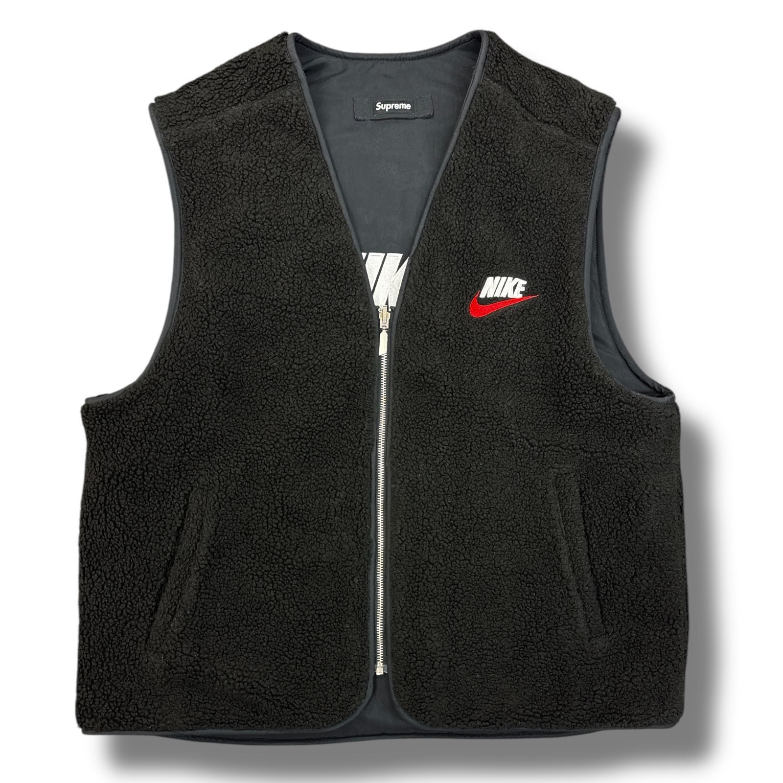supreme Reversible Faux Shearling Vest L 【公式通販】