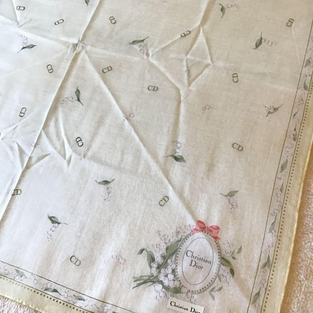 クリスチャンディオール ハンカチ スカーフ Christian Dior すずらん