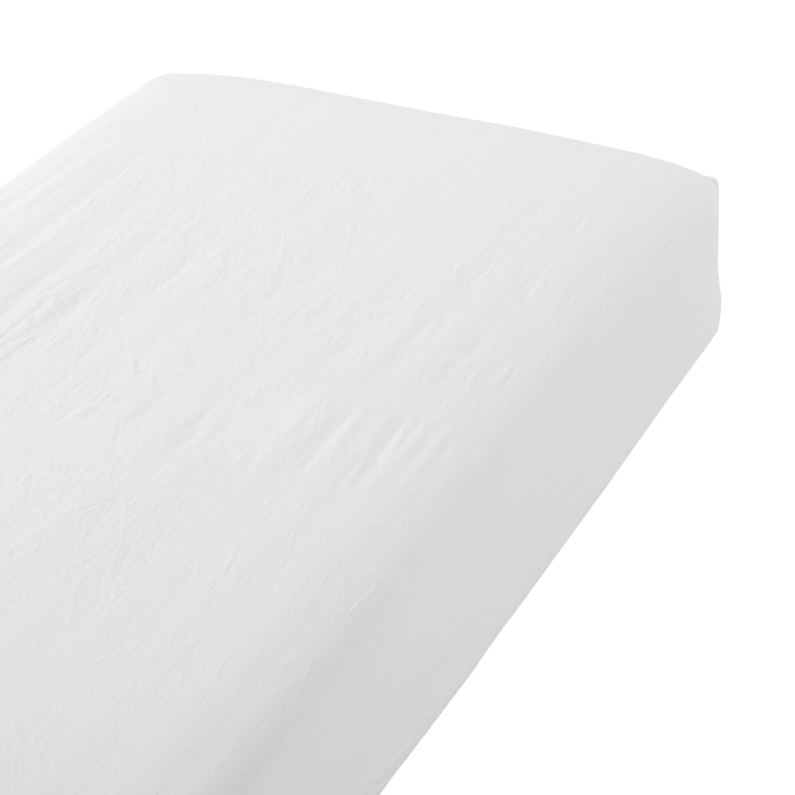【新着商品】オフ白 洗いざらしボックスシーツ セミダブルサイズ 120×200×18-28cm用 無印良品 83335106