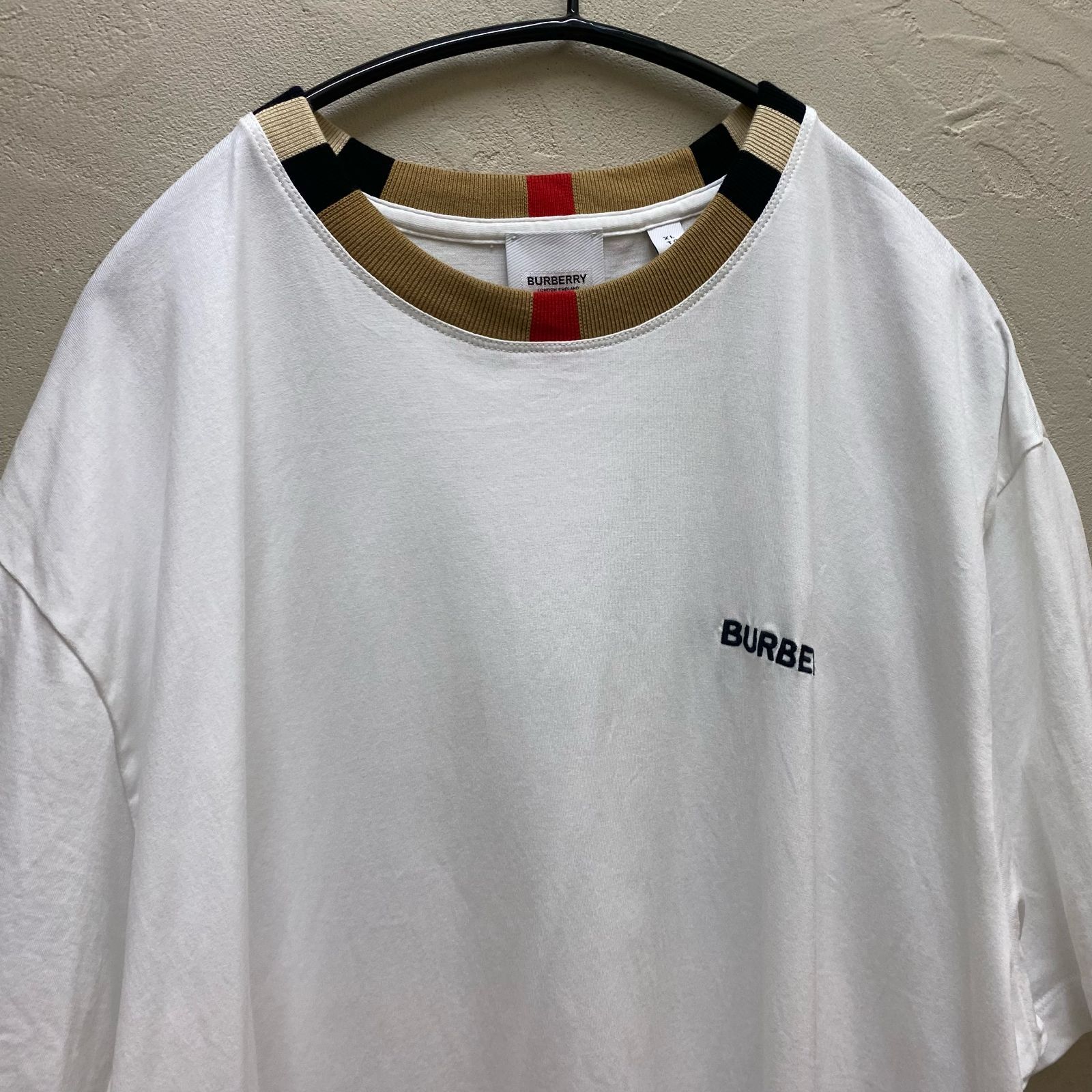 BURBERRY バーバリー JAYSON Tシャツ ロゴ刺繍 XL ホワイト 【代官山05 
