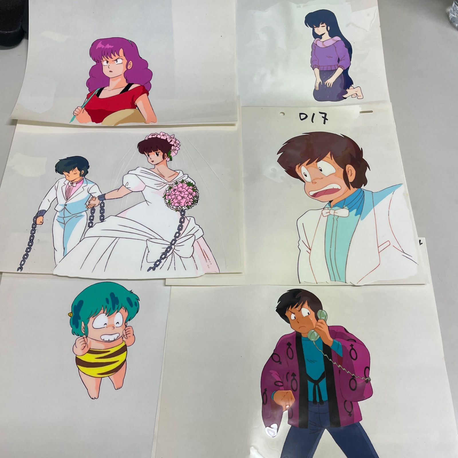 KAC 高橋留美子　セル画　ファイル セル画 うる星やつら 高橋留美子 下絵あり 6点セット - メルカリ