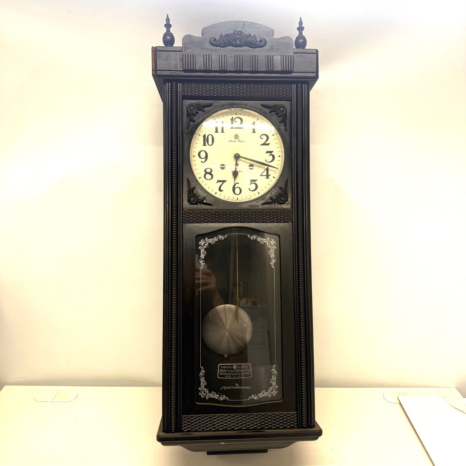 AICHI愛知30DAY振り子時計ゼンマイ掛け時計柱時計ボンボン時計カリンダ