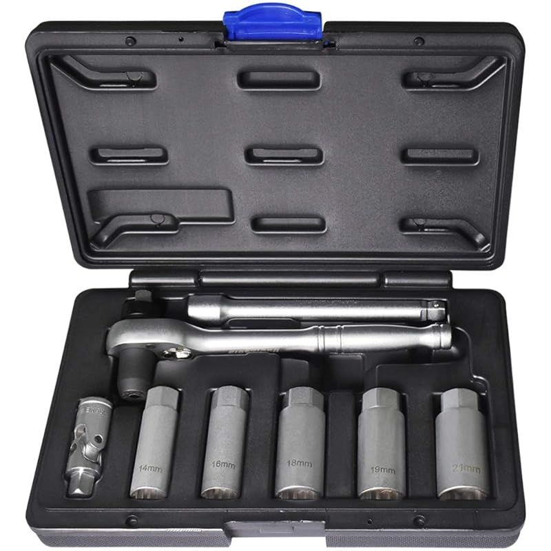 良匠 FIRSTINFO TOOLS スパークプラグ トルクレンチセット 8点 差込角3|8 9.5mm ソケット14mm 16mm 18mm 19mm 21mm付