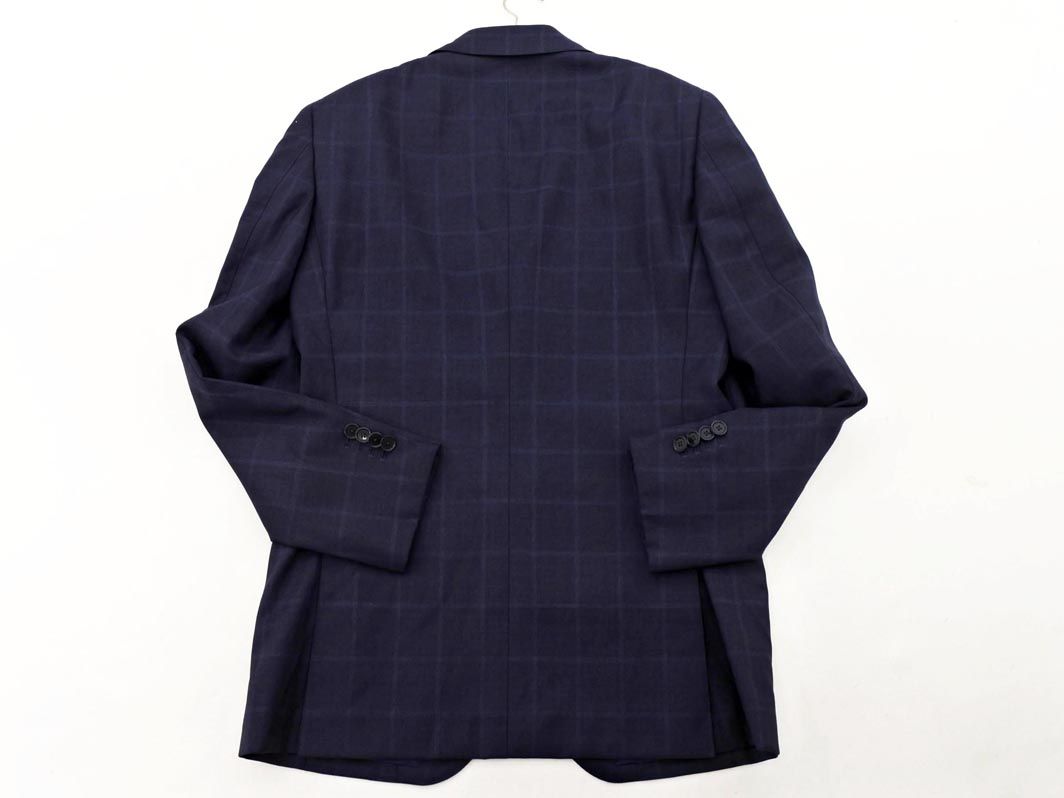 BEAMS F ビームスF チェック セットアップ ジャケット パンツ スーツ size42 濃紺 メンズ WWW_KANDAIZUMI_COM