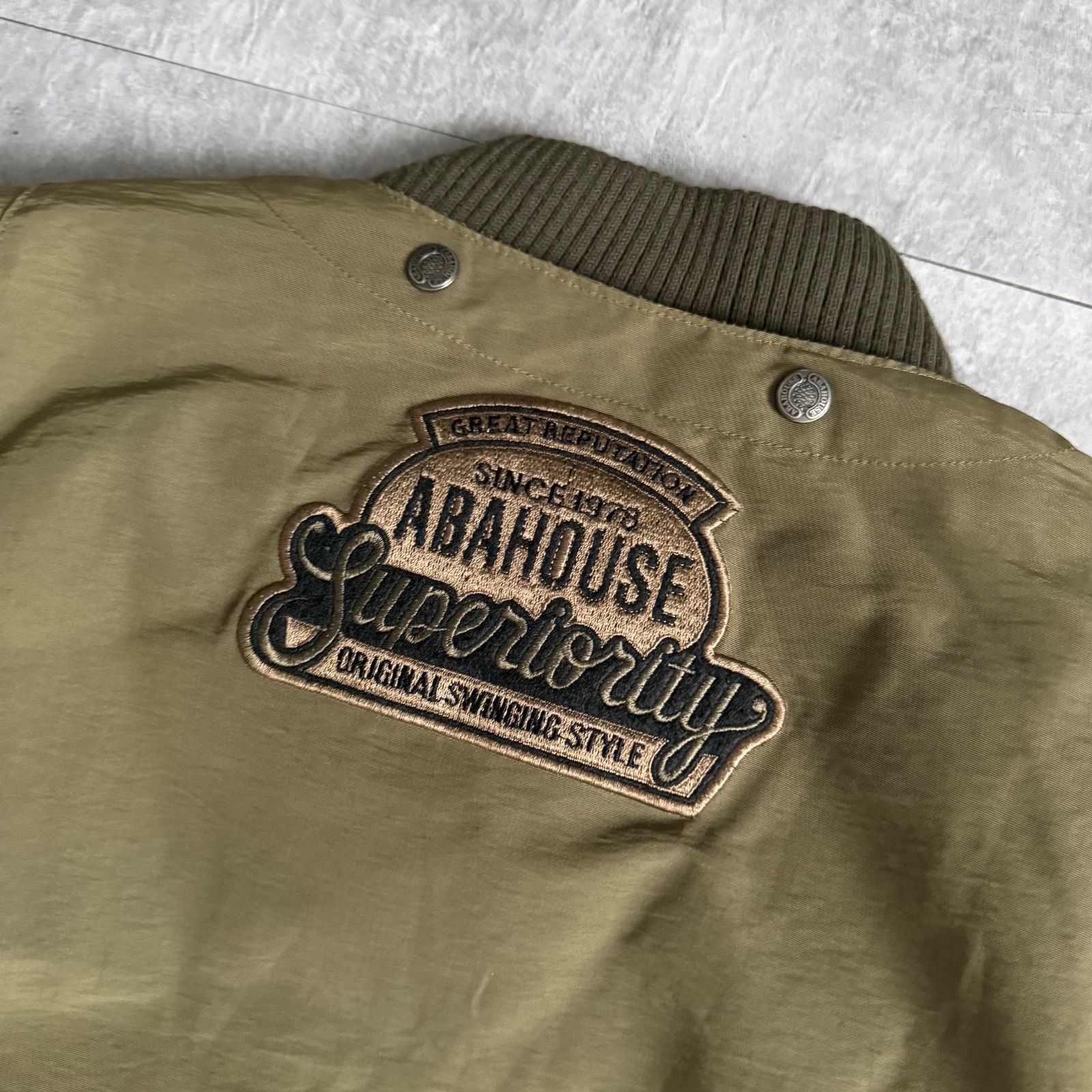 90s vintage Abahouseレアギミックブルゾン アバハウス MA-1