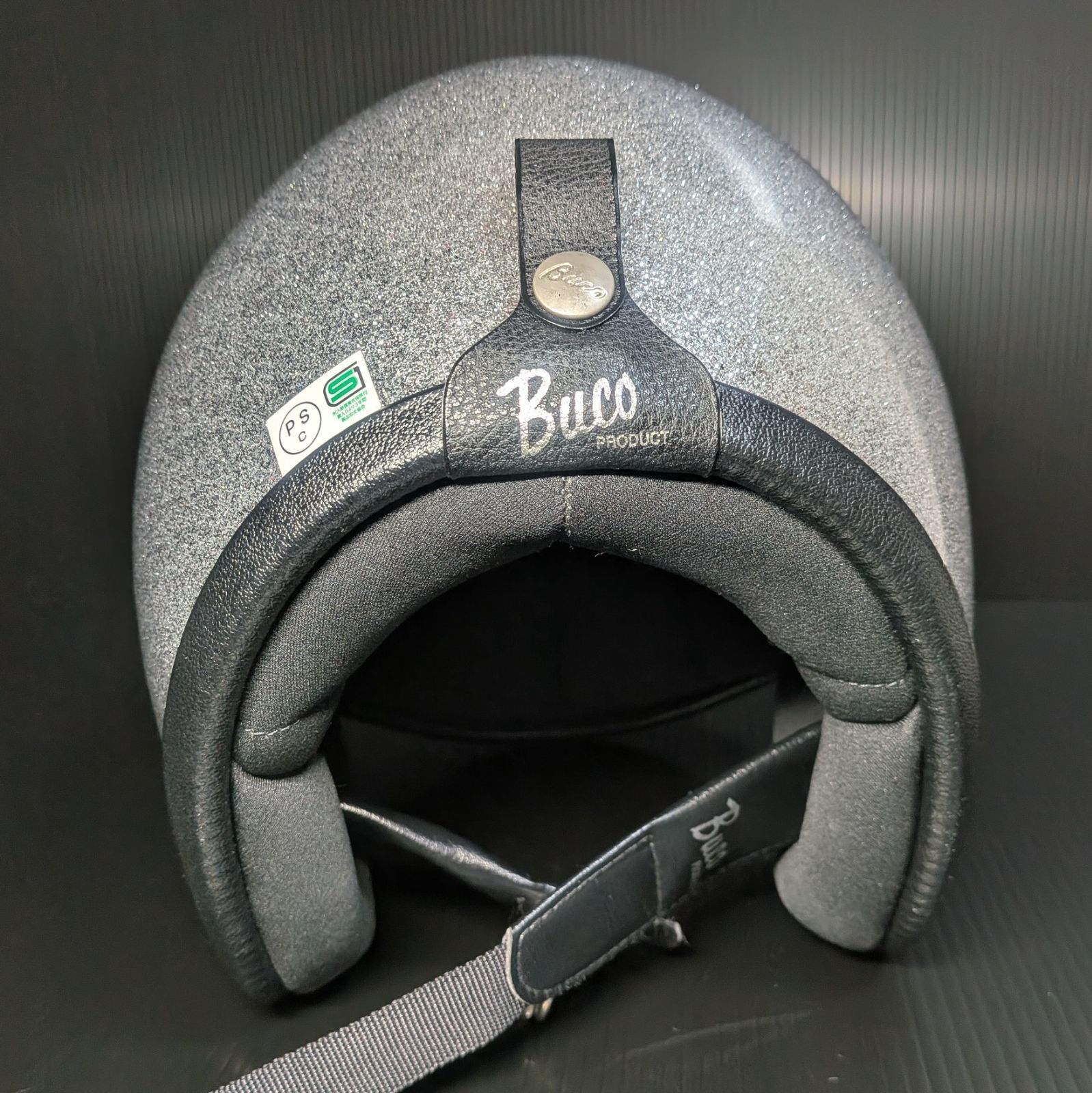 【極美品】BUCO ブコ ジェットヘルメット シルバーラメ Mサイズ相当 極美品】BUCO ブコ ジェットヘルメット シルバーラメ Mサイズ