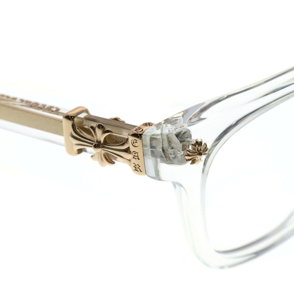 CHROME HEARTS CROSS クロス メガネ 眼鏡 クリアピンク ゴールド CHROME HEARTS CROSS クロス メガネ 眼鏡 クリアピンク ゴールド