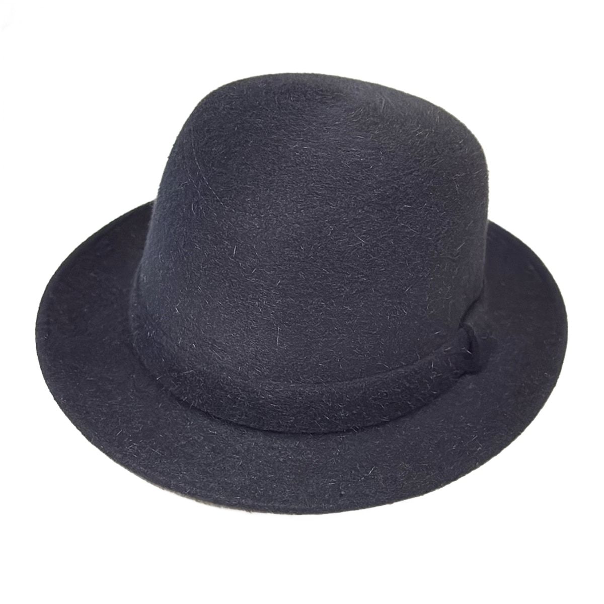 HERMES エルメス ハット 57 - 黒 ウール レザー