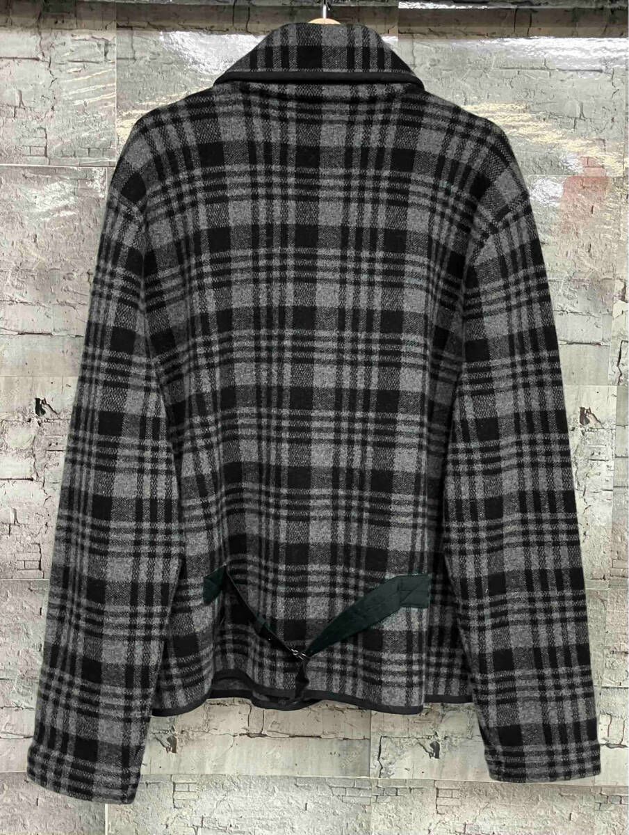 RRL ウール ツイード キャスケット M ダークグレー 黒 裏タータンチェック RRL ウール ツイード キャスケット M ダークグレー 黒 裏