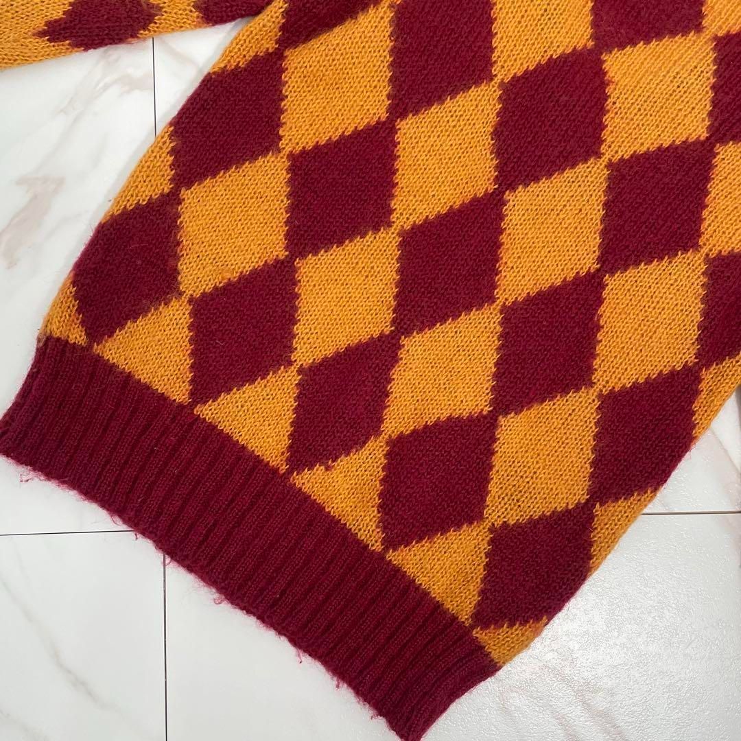 美品◎ビンテージ 60s Brentwood アーガイルカーディガン モヘア S 60s Brentwood MOHAIR CARDIGAN Size L | KORDS