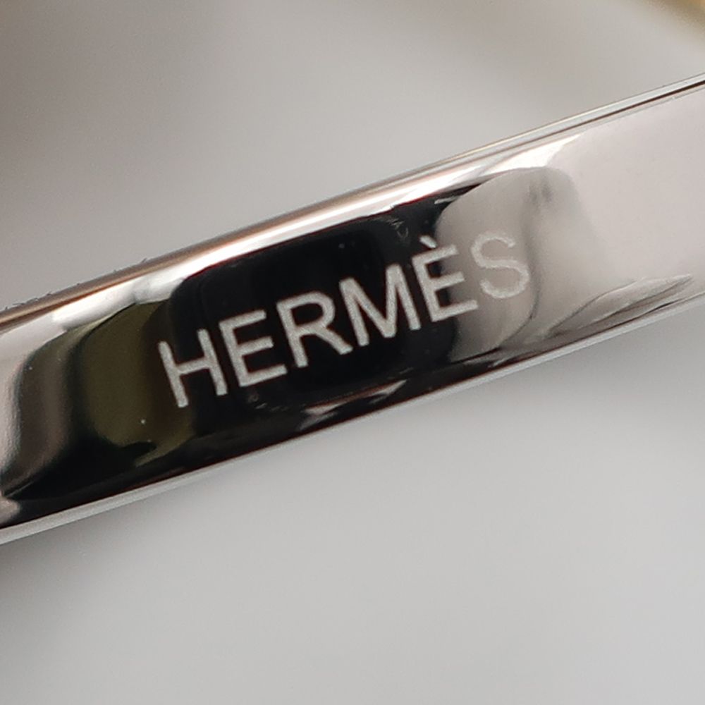 天白】HERMES エルメス スカーフリング トリオ トリコロール 3