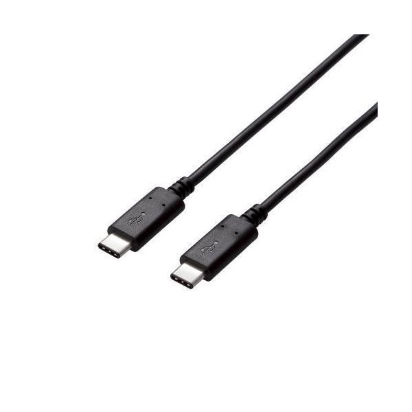 (まとめ)エレコム USB2.0ケーブル(Type-C-TypeC) U2C-CC5P10NBK
