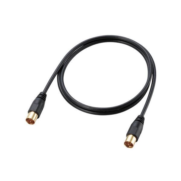 まとめ エレコム アンテナケーブルストレート-ストレート 3m ブラック AV-ATSS30BK 1本 ×5セット