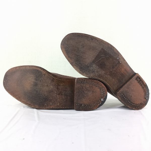 試着交換OK！70-80sフローシャイム　ケンムール　ウイングチップシューズ〈ブラウン/茶/BROWN〉size9.5 E　 ビンテージ/Vintage/メンズ/菅NO.WメZB74 #BUZZBERG