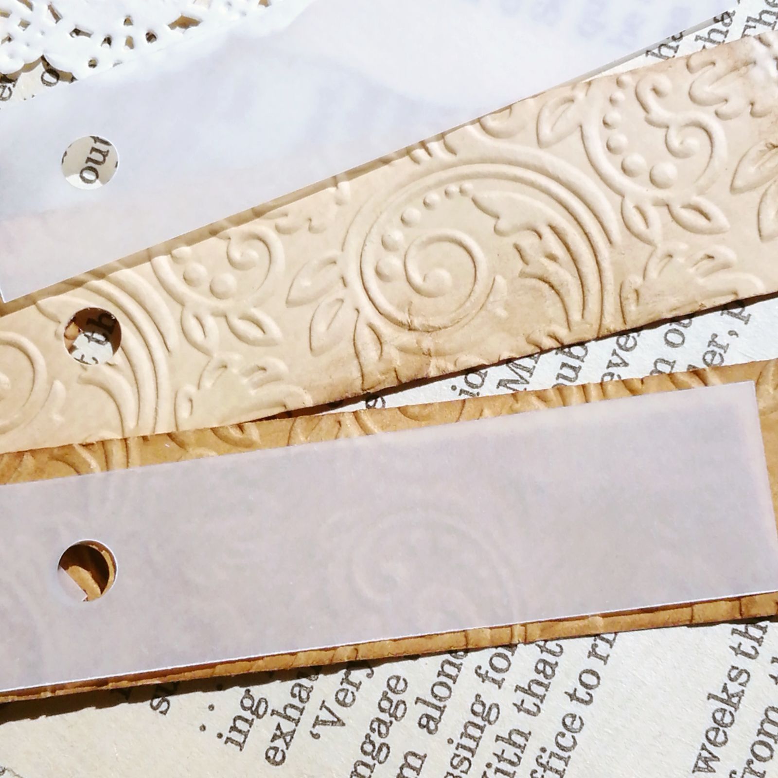 コーヒー染め コラージュ ラッピング タグ セット