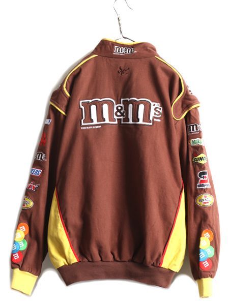 ナスカー オフィシャル M&M's コットン レーシング ジャケット L 茶