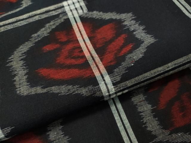 平和屋着物▽久留米絣　単衣　亀甲花文　綿　逸品　未使用　CAAV4796vp 平和屋着物▽久留米絣 単衣 亀甲花文 綿 逸品 未使用 CAAV4796vp