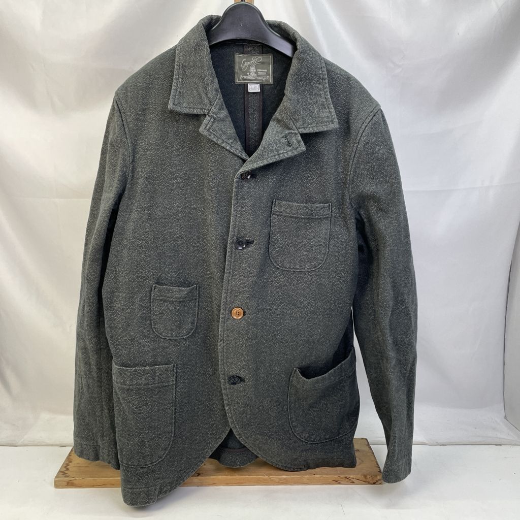 01w-0846 ORGUEIL  (オルゲイユ)  Sack Jacket サックジャケット  グレー  サイズ42  日本製 メンズ アウター  コットン  OR-4012  【中古品】