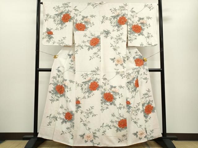 平和屋着物＊夏物 紗紬 黒蝋館 格子 藍媚茶色 正絹 逸品 AABA6486jd