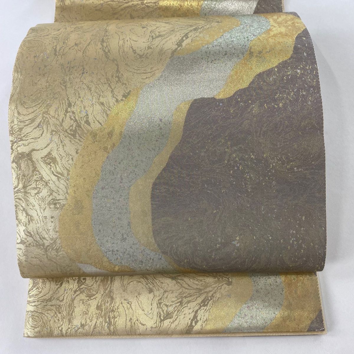 豪華で新しい 六通 金色 箔 墨流し 秀品 美品 袋帯 正絹 メルカリ - 【中古】 アンティーク雑貨