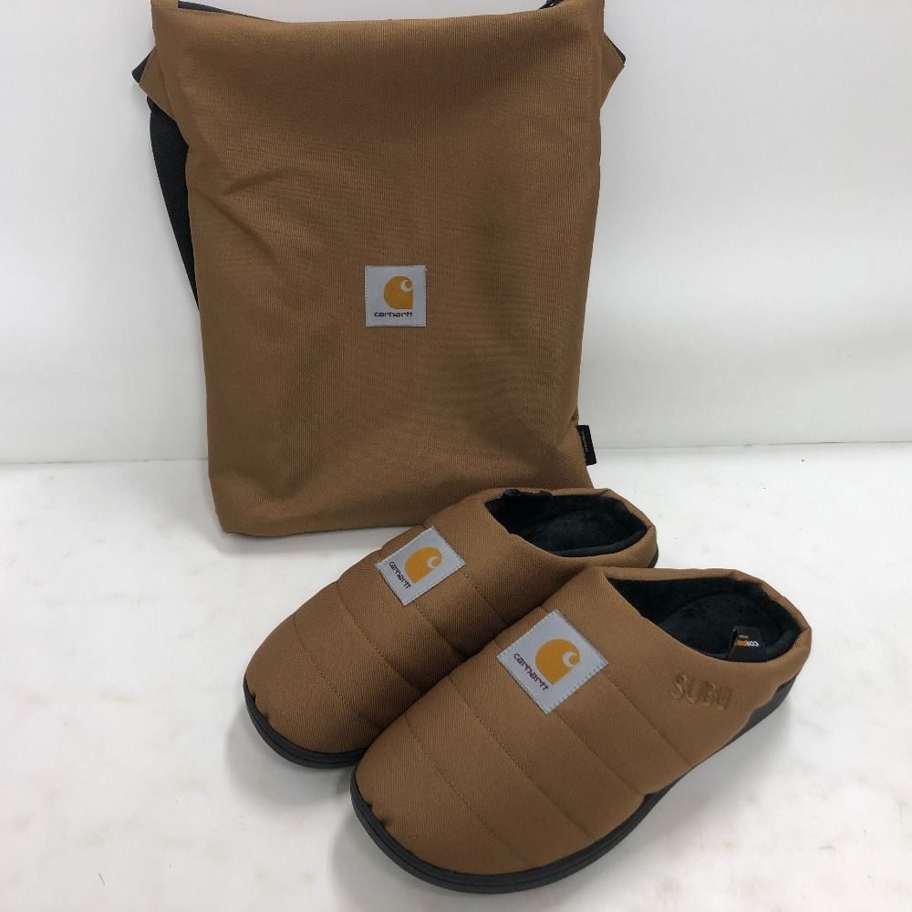 02w13062 カーハート Carhartt SUBU FOR CARHARTT WIP CORDURA SLIPPERS スリッパ ブラウン 25.0cm 中国製 メンズ サイズ1 保存袋 タグあり 靴 1034118-24F