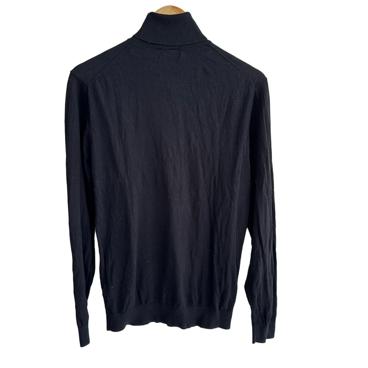 90s ラルフローレン タートルネックスウェット XL 黒 ブラック 6183 POLObyRalphLauren(ポロラルフローレン) 長袖カットソー サイズS
