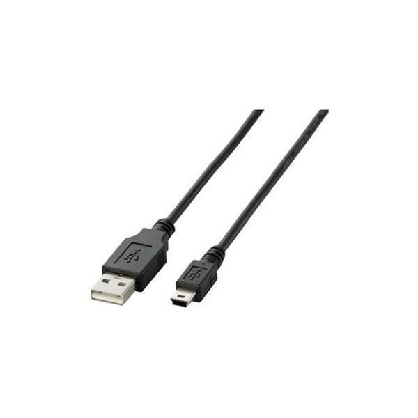 （まとめ）エレコム USB-MicroUSBケーブル1m U2C-M10BK【×