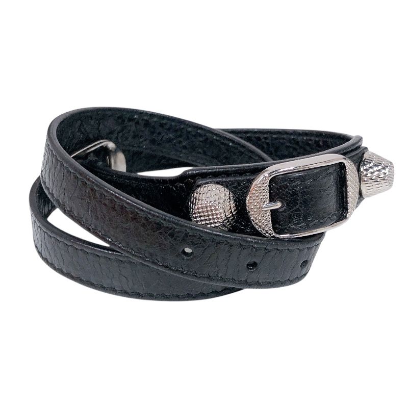 バレンシアガ BALENCIAGA ジャイアントブレスレット 236345 ブラック レザー ユニセックス ブレスレット