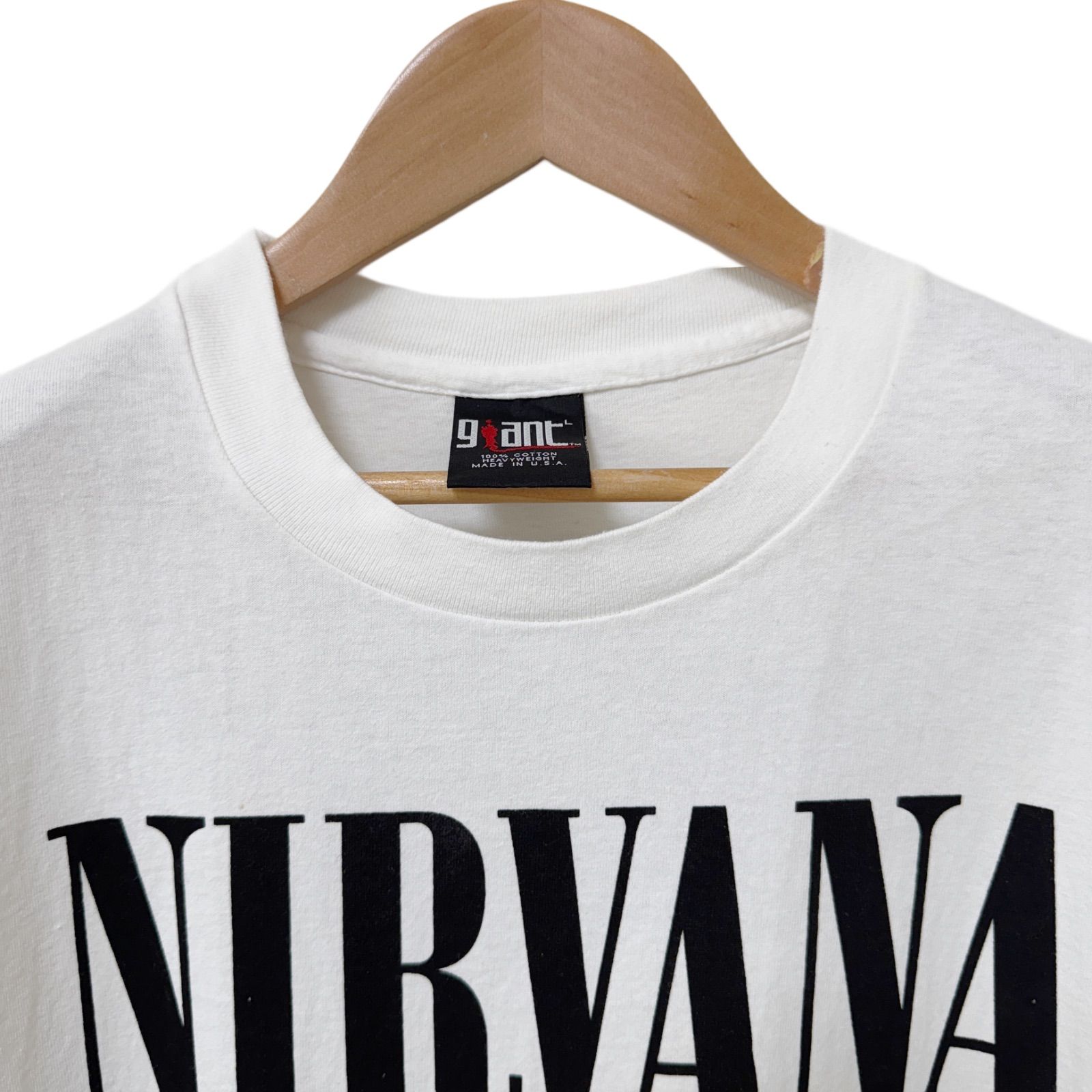 ニルヴァーナ Tシャツ Lサイズ ホワイト 90s USA製 ジャイアント