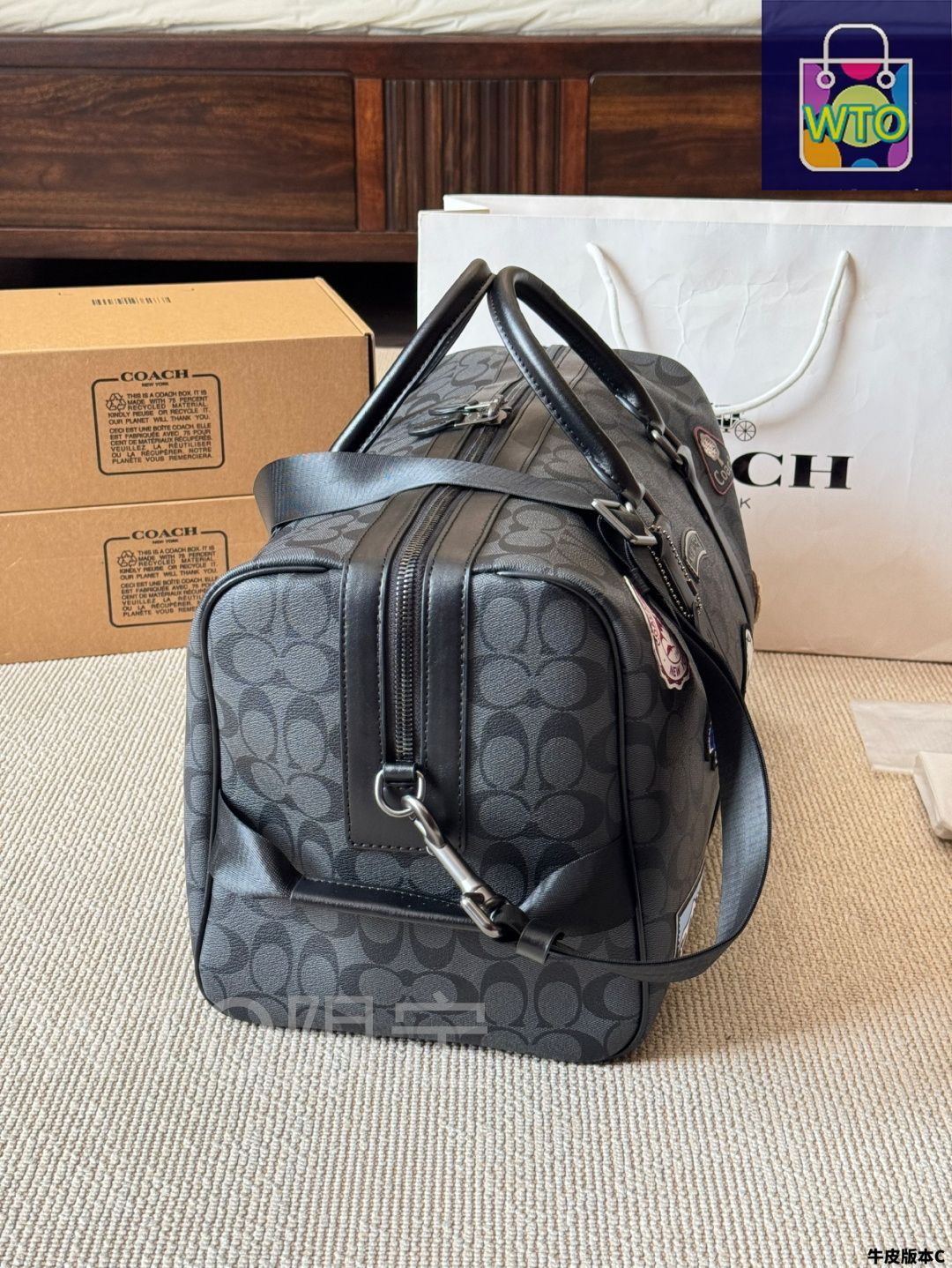 今日特価】Coach コーチ メンズトラベルバッグ シグネチャーC