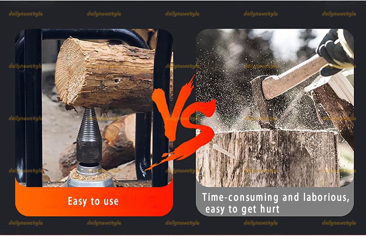 人気推薦◆電動薪割り機 全自動家庭用薪割りツール