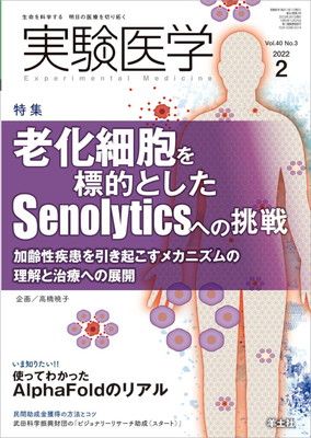 実験医学 2022年2月 Vol.40 No.3 老化細胞を標的としたSenolyticsへの挑戦〜加齢性疾患を引き起こすメカニズムの理解と治療への展開
