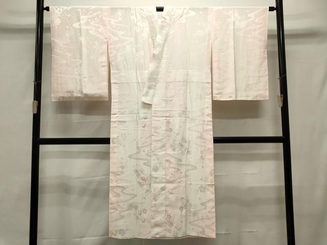 平和屋着物■上質な長襦袢　無双仕立て　友禅　枝花文　暈し染め　逸品　DZAA8020kh5 平和屋着物□上質な長襦袢 無双仕立て 友禅 枝花文 暈し染め