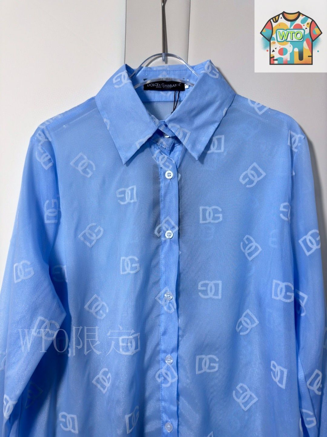 今日特価】Dolce&Gabbana New Women's Sky Blue Logo Pattern