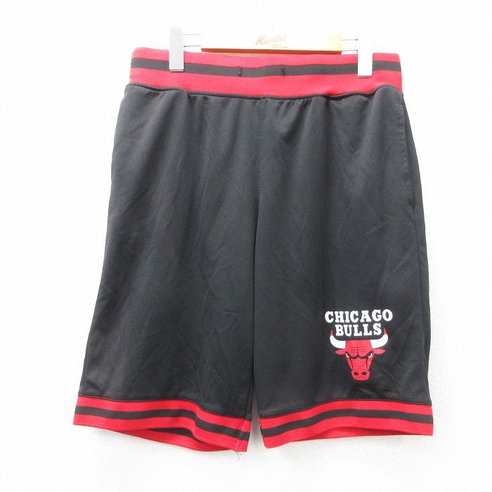 W36/古着 ショート パンツ ショーツ メンズ NBA シカゴブルズ 黒