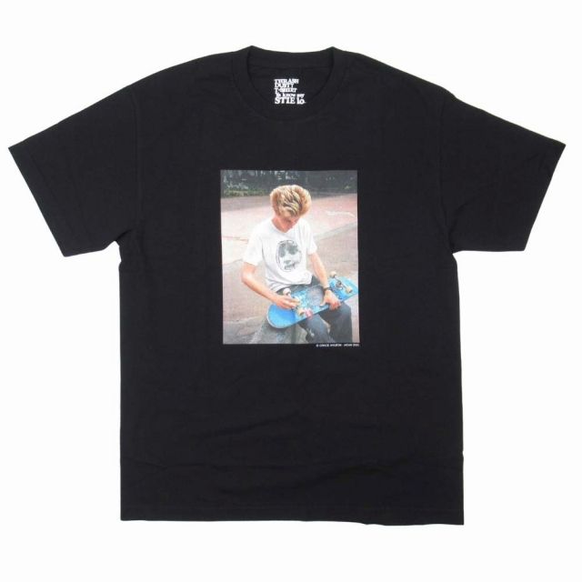 21ss マインデニム × スティーロ MINEDENIM × Stie-lo Grace Ahlbom Photo T-SHIRT AIDAN Tシャツ グレースアルホム フォト プリント エイダンマッケイ カットソー L 黒 ブラック| S79|メンズ