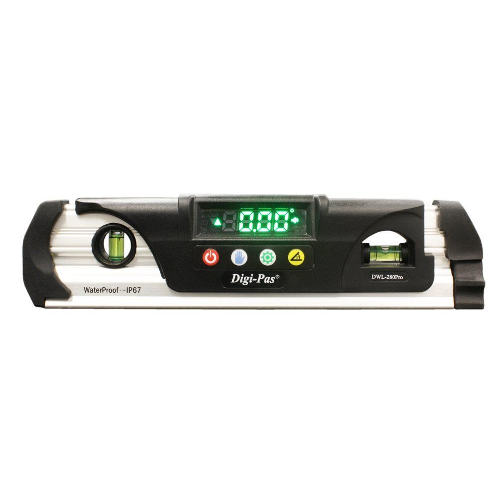 Digi-Pas 防水式デジタルレベル 水平器 0.05° 200mm DWL280Pro