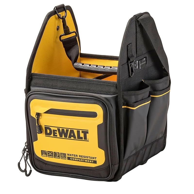 新着商品 デウォルト DEWALT トートバッグ 撥水 撥塵 耐久性 収納ケース ツールバッグ 収納BOX 工具箱 道具袋 鞄 DIY ストレージ DWST60105-1 1
