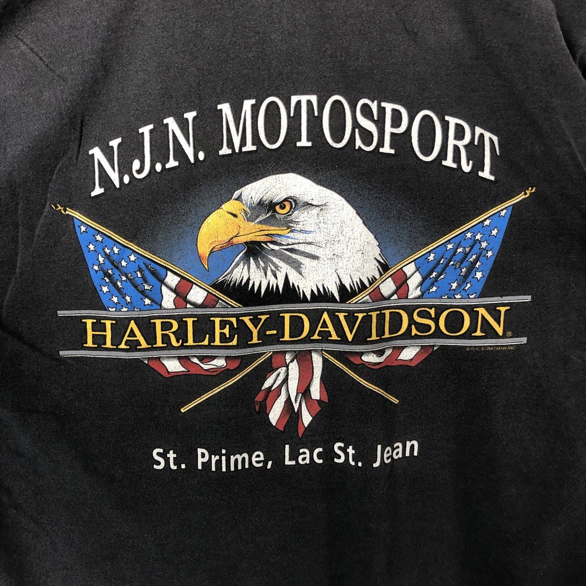 古着 ~90年代 ハーレーダビッドソン Harley-Davidson エンジン 鷲柄 イーグル柄 モーターサイクル バイクTシャツ |eaa566462