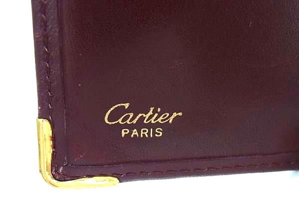 保管品✨カルティエ　Cartier　 二つ折り財布　レザー　 マストライン Cartier カルティエ マストライン レザー 二つ折り 財布