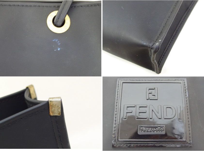 FENDI ラバー バッグ ミニバッグ エナメル　ハンドポーチ　Fazzuolo FENDI ラバー バッグ ミニバッグ エナメルハンドポーチFazzuolo