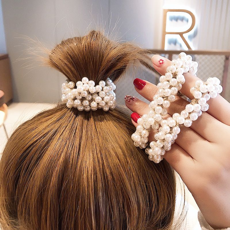 □パールヘアゴム 2個 ヘアアクセサリー 髪飾り バブル