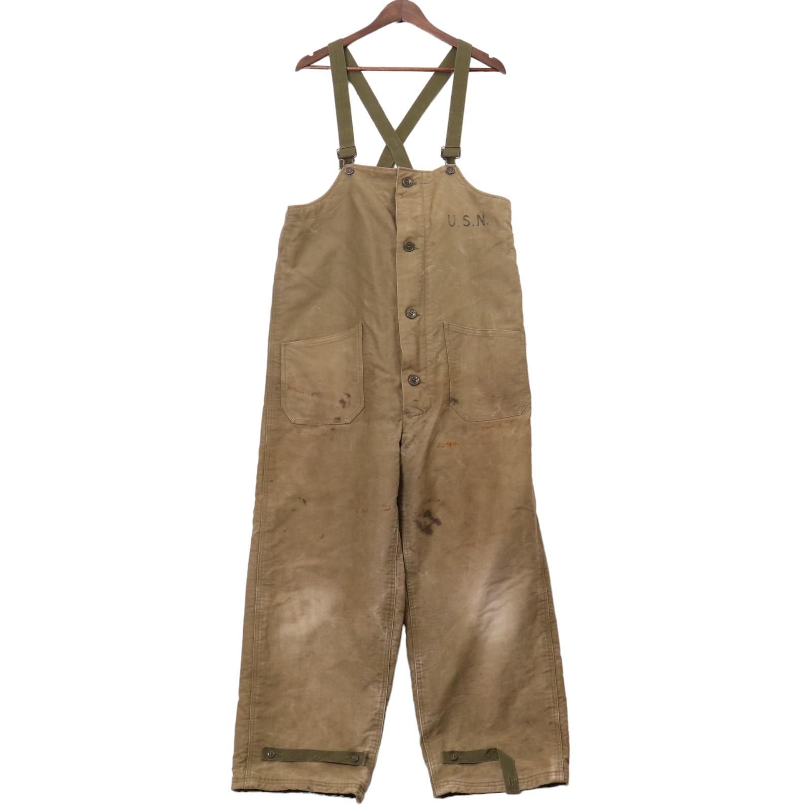 40年代 米軍実物 U.S.NAVY N-1 デッキパンツ 13スターボタン