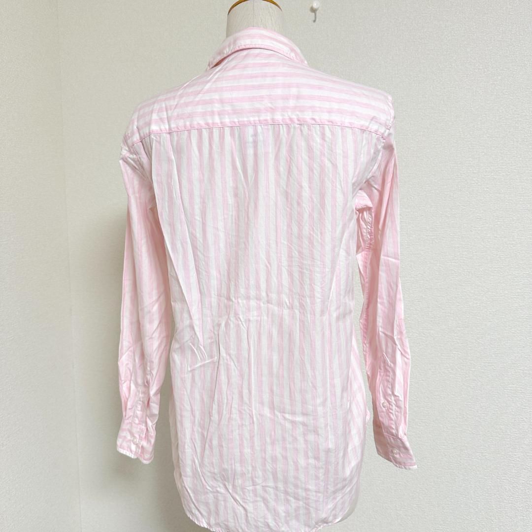 Frank&Eileen FRANK スキッパー ピンクストライプシャツ XXS - メルカリ