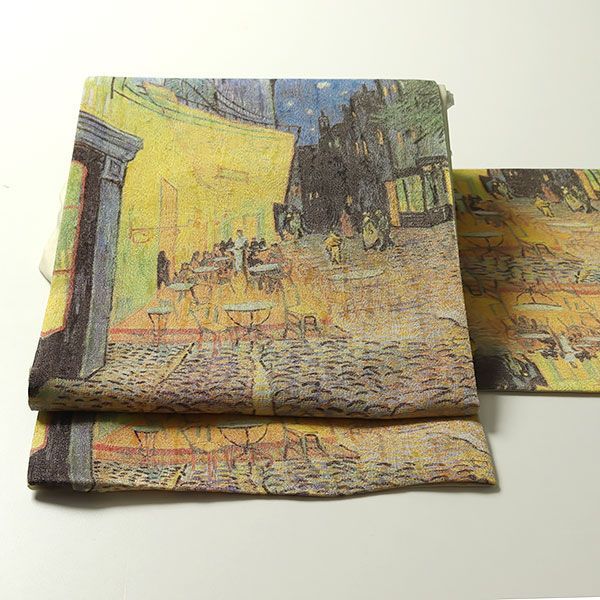 ofa2471 染め袋帯 フィンセント ファン ゴッホ 夜のカフェテラス
