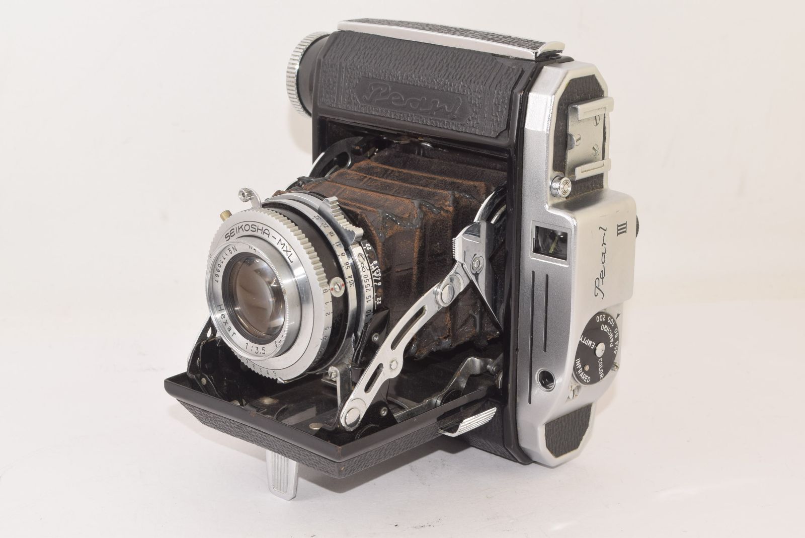  品 小西六 パール Pearl III 中判蛇腹カメラ 大判 中判カメラ(フィルム) フィルムカメラ