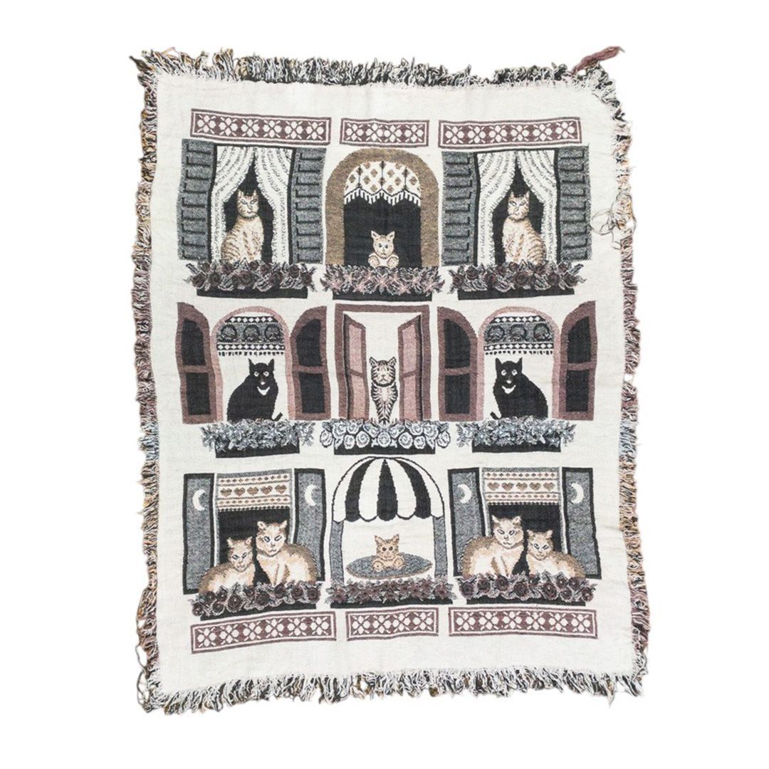 VINTAGE - vintageラグ カーペット キャット ウィンドウ 1046 vintageラグ カーペット キャット 集合写真風 1288