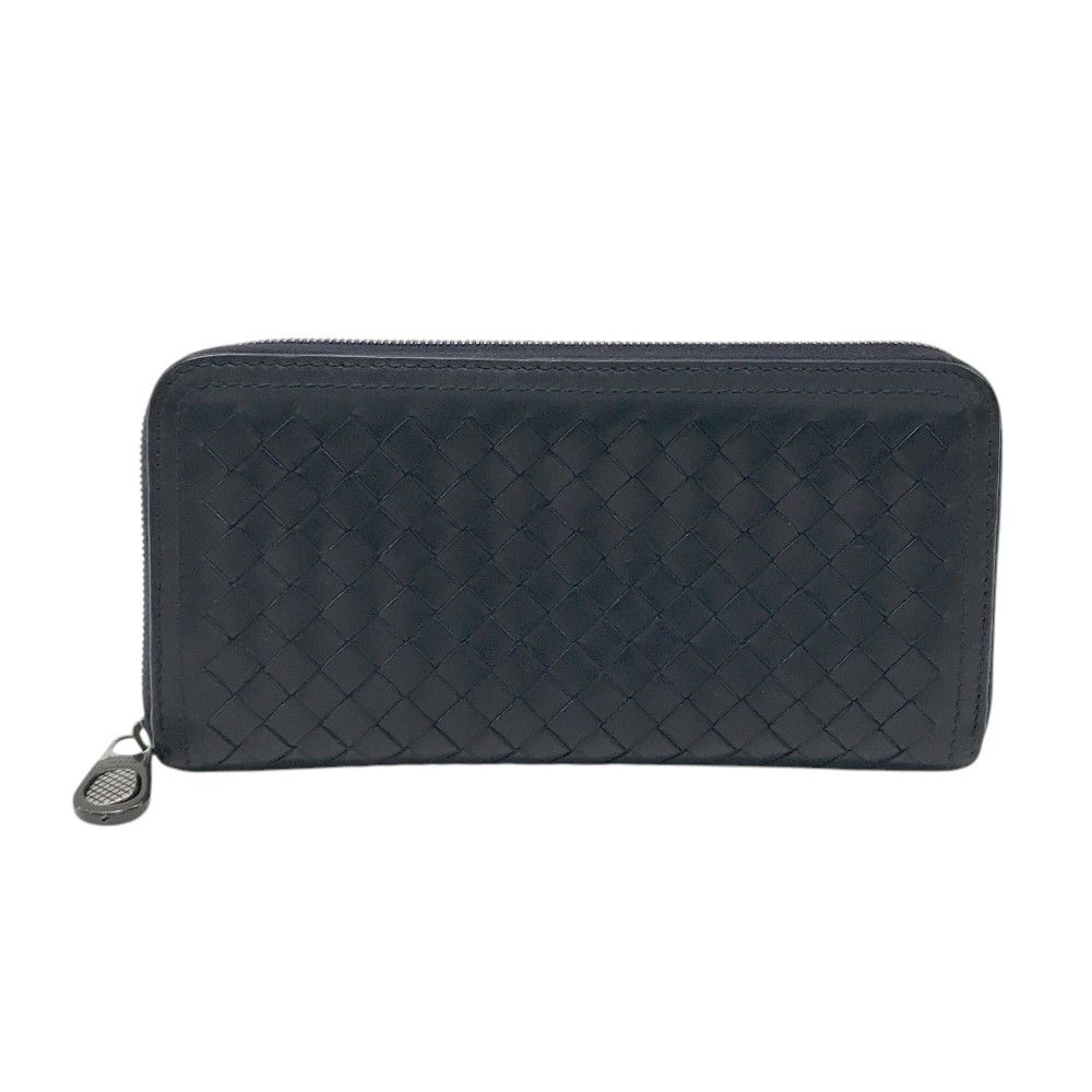 BOTTEGA VENETA ボッテガ ヴェネタ P005402308 長財布 ラウンドファスナー インチレチャート ネイビー系 240101442821